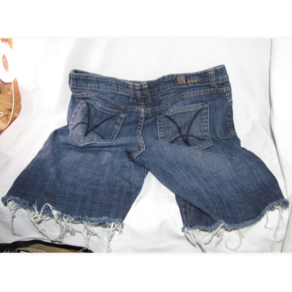 Kut From Cloth Womens Size 10 Shorts Cut Off Blue Jean Short Back Pockets Stitch